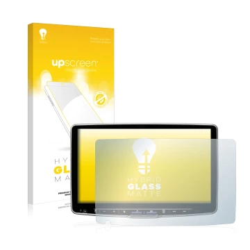 Front side of a product packaging with the brand logo upscreen. Next to it is the device Alpine ILX-F115D shown with the corre
