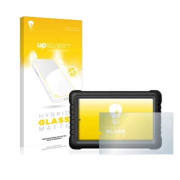 Front side of a product packaging with the brand logo upscreen. Next to it is the device Launch X-431 PROS V 8