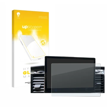 Front side of a product packaging with the brand logo upscreen. Next to it is the device Ford Transit SYNC 4 shown with the co