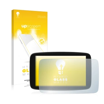 Front side of a product packaging with the brand logo upscreen. Next to it is the device TomTom GO Exclusive shown with the co