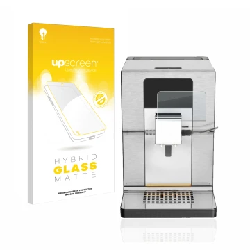 Front side of a product packaging with the brand logo upscreen. Next to it is the device Krups Intuition Experience+ EA877D10 