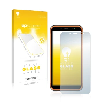 Front side of a product packaging with the brand logo upscreen. Next to it is the device Ulefone Power Armor 16 Pro shown with