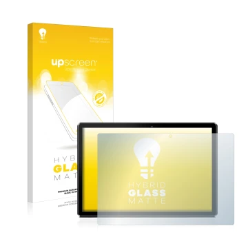 Front side of a product packaging with the brand logo upscreen. Next to it is the device Pritom M10 10.1