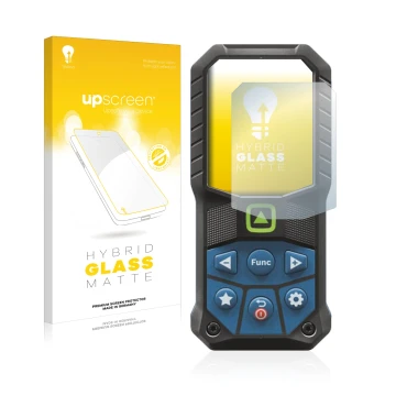Front side of a product packaging with the brand logo upscreen. Next to it is the device Bosch GLM 50-25 G shown with the corr