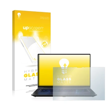 Front side of a product packaging with the brand logo upscreen. Next to it is the device ASUS ROG Flow X16 shown with the corr