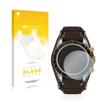 Front side of a product packaging with the brand logo upscreen. Next to it is the device Tudor Black Bay Chrono 41mm shown wit