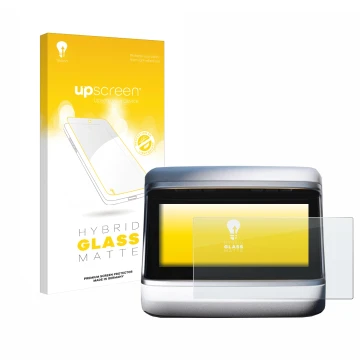 Front side of a product packaging with the brand logo upscreen. Next to it is the device Tesla Model X Plaid 2023 (Back displa