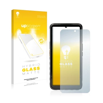 Front side of a product packaging with the brand logo upscreen. Next to it is the device Caterpillar Cat S53 5G shown with the