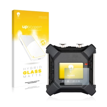 Front side of a product packaging with the brand logo upscreen. Next to it is the device Zoom F3 field recorder shown with the