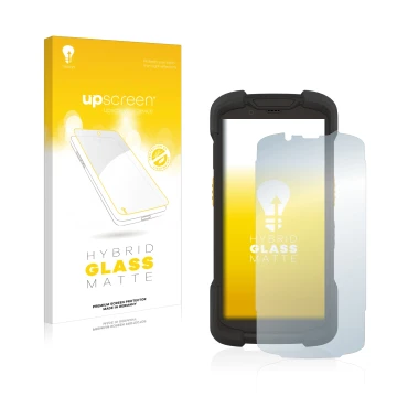 Front side of a product packaging with the brand logo upscreen. Next to it is the device Zebra TC73 shown with the correspondi