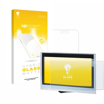 Front side of a product packaging with the brand logo upscreen. Next to it is the device Siemens Simatic HMI TP1900 Comfort sh