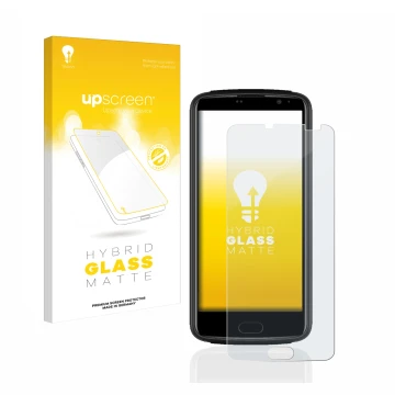 Front side of a product packaging with the brand logo upscreen. Next to it is the device Beafon M7 premium shown with the corr