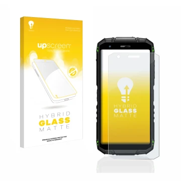 Front side of a product packaging with the brand logo upscreen. Next to it is the device Doogee S41 Pro shown with the corresp