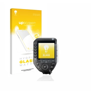 Front side of a product packaging with the brand logo upscreen. Next to it is the device Godox XPro II shown with the correspo