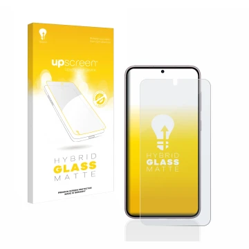 Front side of a product packaging with the brand logo upscreen. Next to it is the device Samsung Galaxy S23 Enterprise Edition