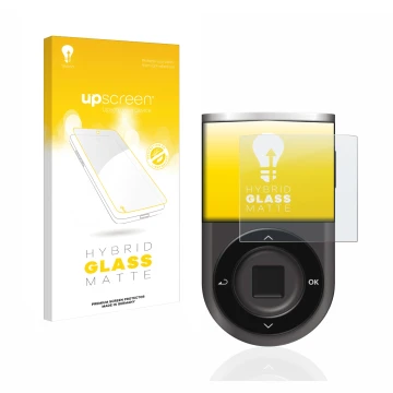 Front side of a product packaging with the brand logo upscreen. Next to it is the device D’CENT Biometric Wallet shown with th