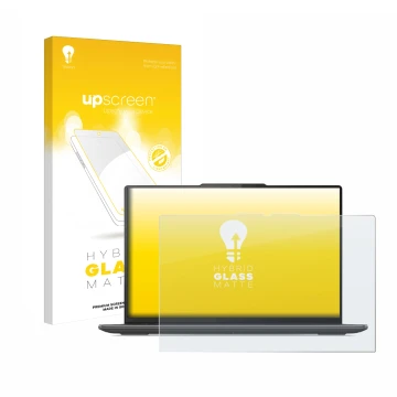 Front side of a product packaging with the brand logo upscreen. Next to it is the device Lenovo Yoga Pro 9i Gen 8 16