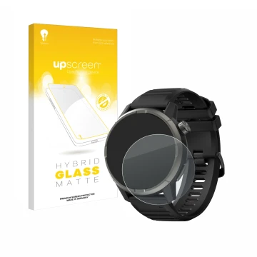 Front side of a product packaging with the brand logo upscreen. Next to it is the device Kiprun GPS 900 by Coros shown with th