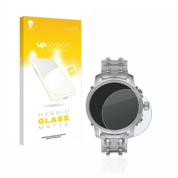 Front side of a product packaging with the brand logo upscreen. Next to it is the device Diesel Griffed (45,5 mm) shown with t