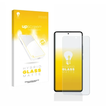 Front side of a product packaging with the brand logo upscreen. Next to it is the device Xiaomi Poco F5 Pro shown with the cor