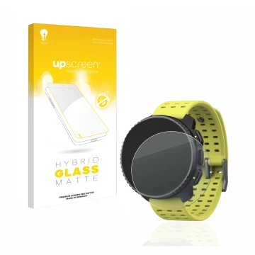 Front side of a product packaging with the brand logo upscreen. Next to it is the device Suunto Vertical shown with the corres