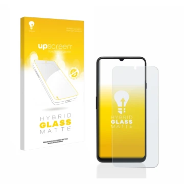 Front side of a product packaging with the brand logo upscreen. Next to it is the device Cubot P80 shown with the correspondin