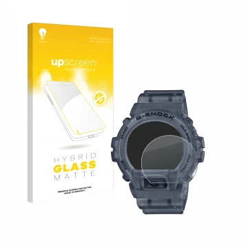 Front side of a product packaging with the brand logo upscreen. Next to it is the device Casio G-Shock DW-6900 shown with the 