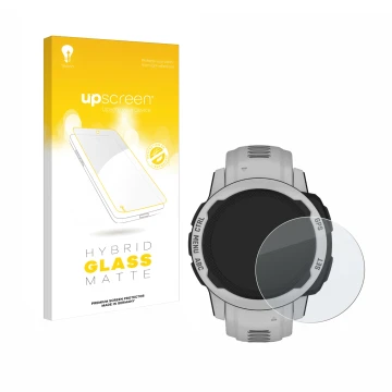 Front side of a product packaging with the brand logo upscreen. Next to it is the device Garmin Instinct 2S Solar (40 mm) show