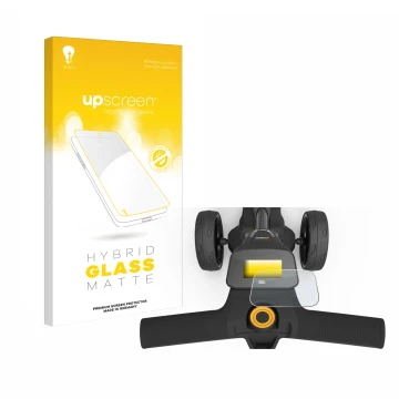 Front side of a product packaging with the brand logo upscreen. Next to it is the device PowaKaddy FX3 shown with the correspo