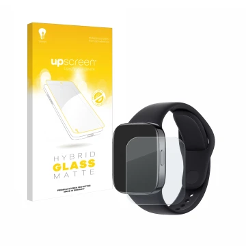 Front side of a product packaging with the brand logo upscreen. Next to it is the device Xiaomi Redmi Watch 3 shown with the c