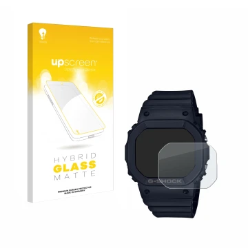 Front side of a product packaging with the brand logo upscreen. Next to it is the device Casio G-Shock GMD-S5600 shown with th