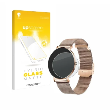 Front side of a product packaging with the brand logo upscreen. Next to it is the device Xcoast X-Watch Siona 2 shown with the