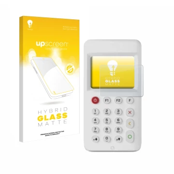 Front side of a product packaging with the brand logo upscreen. Next to it is the device myPOS Go 2 shown with the correspondi