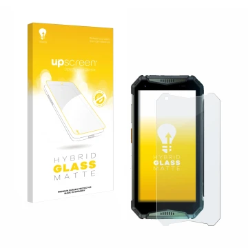 Front side of a product packaging with the brand logo upscreen. Next to it is the device Ulefone Armor 20WT shown with the cor