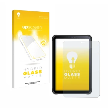 Front side of a product packaging with the brand logo upscreen. Next to it is the device Oukitel RT3 shown with the correspond