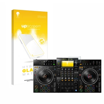 Front side of a product packaging with the brand logo upscreen. Next to it is the device Pioneer XDJ -XZ shown with the corres