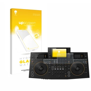 Front side of a product packaging with the brand logo upscreen. Next to it is the device Pioneer OPUS-QUAD shown with the corr