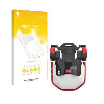 Front side of a product packaging with the brand logo upscreen. Next to it is the device Kress Mission Mega 3000 KR133E shown 