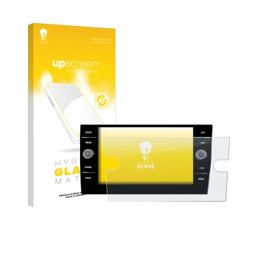 Front side of a product packaging with the brand logo upscreen. Next to it is the device Volkswagen Taigo Discover Media 8” 20