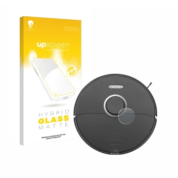 Front side of a product packaging with the brand logo upscreen. Next to it is the device Roborock S8 Lidar Sensor (white model