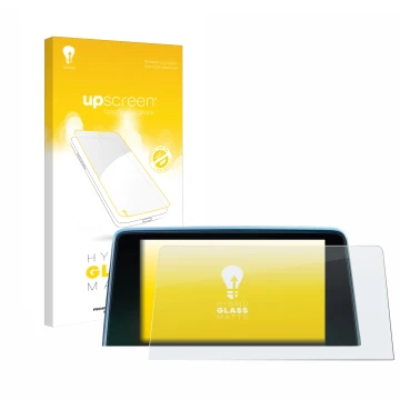 Front side of a product packaging with the brand logo upscreen. Next to it is the device Peugeot 3008 2016 - 2020 shown with t