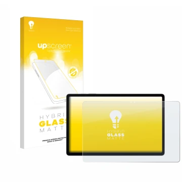 Front side of a product packaging with the brand logo upscreen. Next to it is the device Samsung Galaxy Tab S9 FE+ shown with 