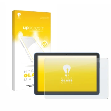 Front side of a product packaging with the brand logo upscreen. Next to it is the device Amazon Fire HD 10 2023 (13th. Gen.) s