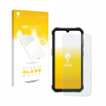 Front side of a product packaging with the brand logo upscreen. Next to it is the device Blackview BV5300 Pro (2023) shown wit