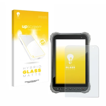 Front side of a product packaging with the brand logo upscreen. Next to it is the device Juniper Systems Cedar CT8X2 shown wit