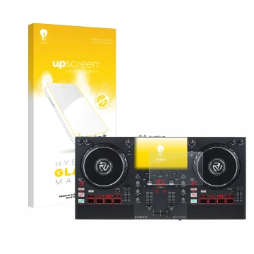 Front side of a product packaging with the brand logo upscreen. Next to it is the device Numark Mixstream Pro+ shown with the 