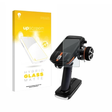 Front side of a product packaging with the brand logo upscreen. Next to it is the device RadioLink RC8X shown with the corresp