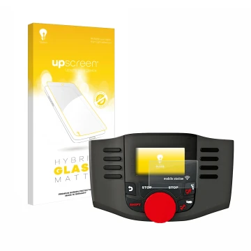 Front side of a product packaging with the brand logo upscreen. Next to it is the device Märklin Mobile Station WLAN 60667 sho