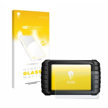 Front side of a product packaging with the brand logo upscreen. Next to it is the device iCarsoft CR Max shown with the corres