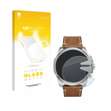 Front side of a product packaging with the brand logo upscreen. Next to it is the device Diesel Mega Chief shown with the corr